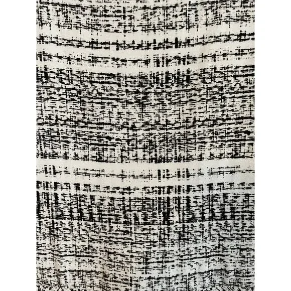 Cynthia Rowley Dress Geometric Print Size M Sleeveless Black White Fit and Flare - Picture 5 of 7